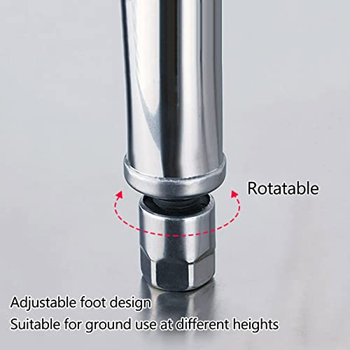 Scaffale regolabile in altezza in acciaio inox – Scaffale a 3 ripiani per cucina, ufficio, Ga – impermeabile e tavolo da lavoro nizer