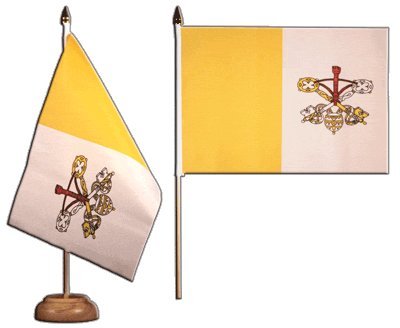 Tavolo bandiera Vaticano - 15 x 22 cm