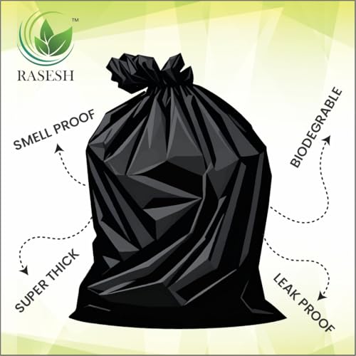 Image of Premium Garbage Bags | 42 X 48 Inches (Jumbo XL)| 10 Count (Pack of 1) | Dustbin Bags | Trash Bags | Black Colour