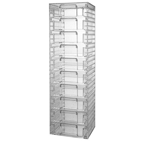 US Acrylic Clear Plastic Organizer with 10 Removable Drawers