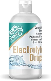 Keto Chow Electrolytes | Electrolyte Hydration Drops Supplement | Sodium, Magnesium, Potassium & Trace Minerals | Unflavored Drink Mix Perfect for Keto Diet and Intermittent Fasting | Sugar Free