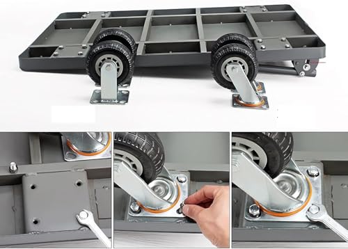 Camión de plataforma plegable para mover cajas pesadas sin esfuerzo 4