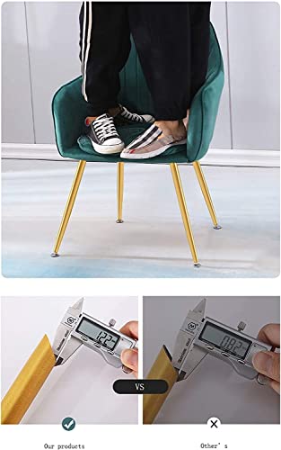 Chaise de salle à manger velours gris foncé assise rembourrée et pieds en métal