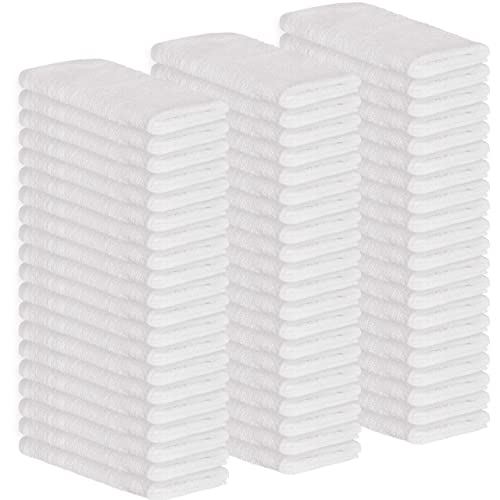 Image of GREEN LIFESTYLE 50-Pack Cotton Wash Cloths - 14 inchx17 inch Absorbent Cleaning Rags for Housekeeping, Kitchen Towels, Bar Mop Towels, Durable Terry Cloth Rags, Premium Quality Multipurpose Washcloths