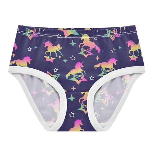 Little Girl Underwear Toddler Panties Kids Undies Magic Unicorn Soft Cotton Briefs 2T-8Y