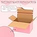 6x4x4 Inch Pink Shipping Boxes with Tear Strip 30 Pack, Self-Sealing Shipping Boxes for Packaging Small Business, Small Corrugated Cardboard Boxes with Adhesive Strip