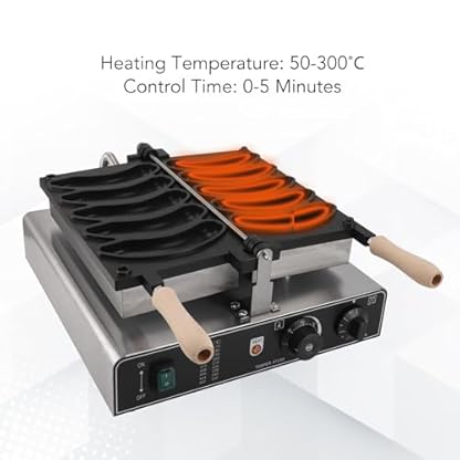 Waffeleisen in Bananenform, Doppelseitig, 5 Formen, 1800 W, Hohe Leistung, Schnelles und Gleichmäßiges Garen, Sicher in der Anwendung, Leicht zu Reinigen, Gesunde (EU-Stecker 220 – Bild 5