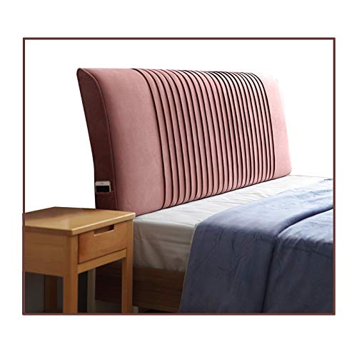 Rückenlehne, Rückenkissen, Rückenpolster, Rückenlehnenstütze Superfeine Faser Berühren Sanft Waschbar Zum Schlafzimmer, Salon, 5 Größe QiangDa (Color : Pink, Size : 200x58x10cm) Cover
