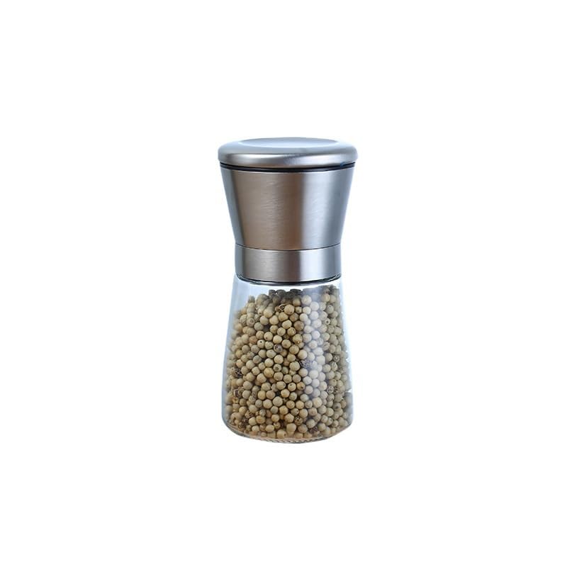LZTDSBX Molinillo de Pimienta de Acero Inoxidable, Molino de Especias Manual for Sal molida Fresca, sésamo, hogar, Cocina, Restaurante, Uso al Aire Libre(S)