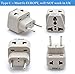 OREI 7 World Travel Adapter Plug Set Safe Grounded for Europe, Germany, Italy, S. Africa, China, Australia, UK, India and More