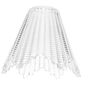 OUNONA Vintage Transparent Glass Lampshade Replacement with Elegant Texture for Wall and Table Lamps Decorative Light Cover for Home Shop Hotel and Restaurant Lighting
