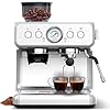 Joy pebble espresso machine15 bar professional espresso maker with coffee bean grinder milk frothercoffee machine for espressocappuccinolattesingle double cupstainless steel  urban country home decor