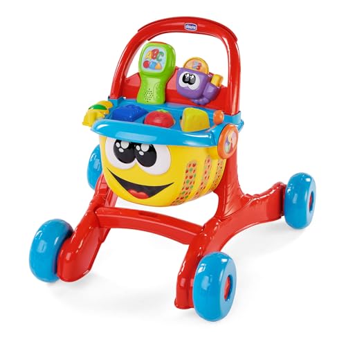 Chicco - Gioco Primi Passi Lello Il Carrello Italiano/Inglese 4in1, Per Imparare a Camminare, Forme e Incastri, Scanner Removibile per Fare la Spesa, Multiattività, Batterie incluse 9-24 Mesi