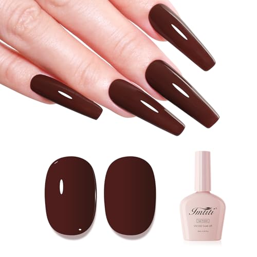 Esmalte de uñas en gel marrón oscuro 10ML miniatura 1