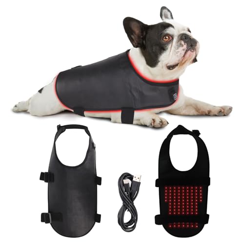 Red Light Ther/apy Back Belt for Dogs and Cats, Wireless Wearable Design with 3 Light Modes and 15-Min Auto Shutoff for Pet Back Care