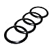 US85 Direct Universal for Audi Sport 3DTrunk Ring Luggage Lid Adhesive Logo Sign Fit A3 S3 RS3 A4 A5 S4 S5 RS5 Emblem Badge Sticker Decoration Quattro Accessories (Matte Black)
