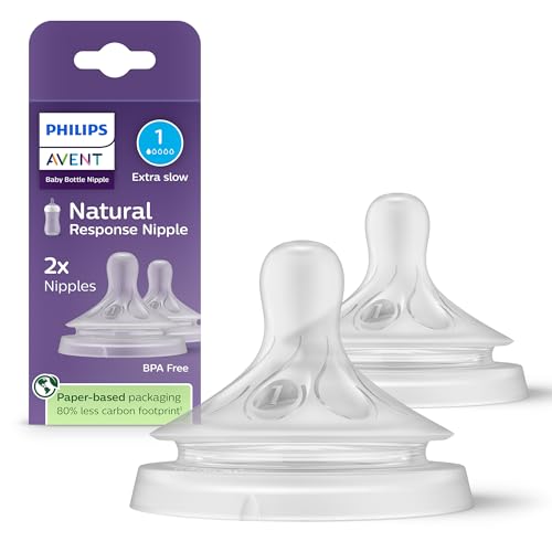 Image of Philips AVENT Natural Response Nipple Flow 1, 2pk, SCY961/02