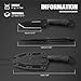 DRACHENADER Neck Knife, Tanto Small Fixed Blade Knife 5cr13mov Stainless Steel Neck Knives with Sheath and Necklace Plactic Mini Small Edc Knives for Men and Women, Full Black