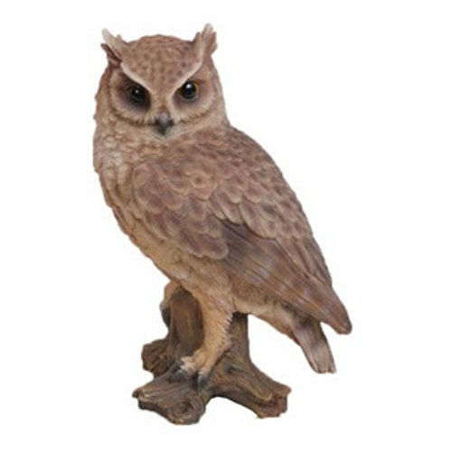 Hi-Line Gift 87767-B Ltd Screech Owl on Stump, 6.75-inch Height