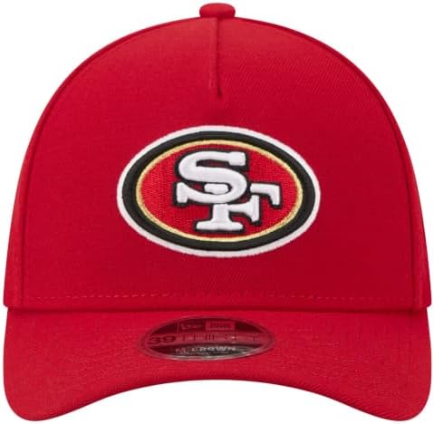 New Era Men's Scarlet San Francisco 49ers 39THIRTY M-Crown A-Frame Stretch Hat