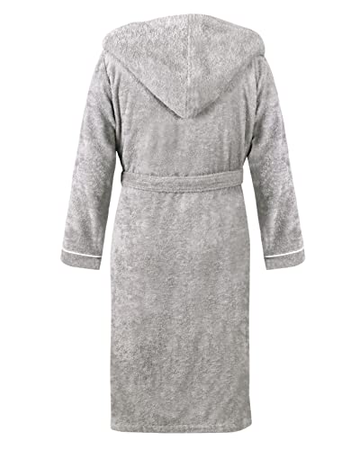 Albornoz de hombre LAYNENBURG de algodón 100%, bata larga de baño de 360g/m2 talla L 2