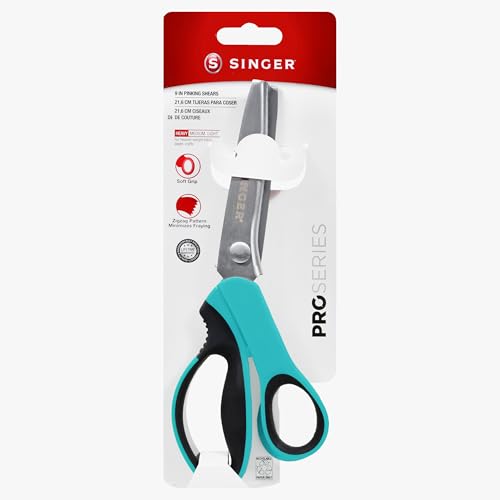 SINGER ProSeries 9' Pinking Shears - Heavy-Duty Stainless Steel - Zigzag Cut for No-Fray Fabric, Sewing & Craft Edging