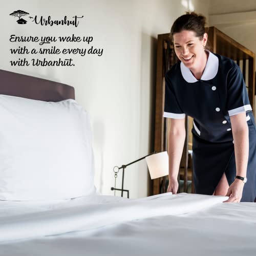 100% Pure Organic Queen Size Bed Sheets, Egyptian Cotton Queen Sheet Set (White - 4Pc) Quality, Natural Cooling Cotton Sheets Set, 400 Tc Soft & Sateen Sheets With 15" Elasticized Deep Pockets #TOP5