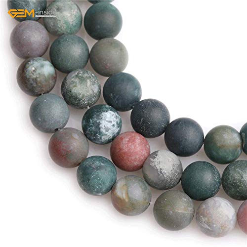 SHGbeads 12mm Frost Matte Multicolor India Agate Semi Precious Gemstone Round Loose Beads for Jewellery Making DIY Handmade Craft Supplies 15" - Image 4