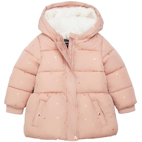 Rokka&Rolla Toddler Girls' Soft Faux Mini-Fur Lined Puffer Jacket Winter Coat3
