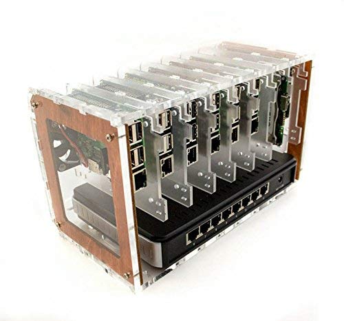 C4Labs Cloudlet Case: Cluster Case For Raspberry Pi And Other Single Board Computers-Clear/Wood #TOP1