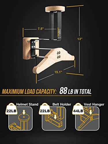 Image of ONETIGRIS Tactical Gear Wall Mount, Heavy Duty Helmet & Plate Carrier Rack