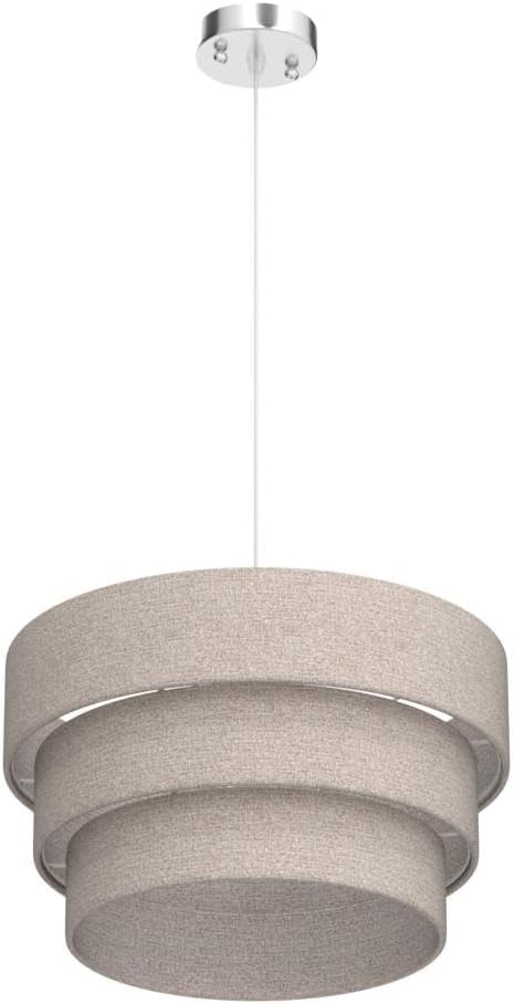 13.4'' 3-Tier Linen Drum Large E26 lamp Shade Chandelier, Modern Ceiling Pendant Lights Fixture, Hanging Lamp Shade for Pendant Lights/Hanging Lamp/arched floor lamp Floor lamp/arc Table lamp