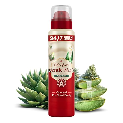 Old Spice Gentle Mans Aloe + Rain Deospray For Men 140ml 24/7 Frisch & Pflege* Sanft Zur Haut Guuut Für Den Gesamten Körper *Frisch Bei Täglicher Anwendung