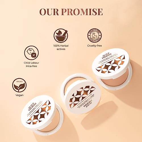 Just Herbs Oil Control Radiance Booster Age Defying Compact Powder for face Makeup 9g - Image 7