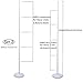 Balloon Column Kit Base Stand,2 Set Ballon Arch Kits with Water Fillable Balloon Base and 50Pcs Balloon Rings for Holiday/Birthday Party/ Wedding/Event Decorations,Height:61 Inch