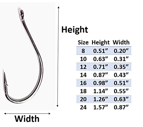Angler's Grotto Drop Shot Hooks - High Carbon Steel, Size #10, 25 Count Pack For Fresh/Saltwater