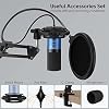 FIFINE USB Recording PC Microphone Kit, Computer Condenser Cardioid Mic on Mac Windows PS4/PS5, for Streaming, Podcasting, Gaming, Video, Home Use, with Gain Knob, Arm Stand-T669 Blue #4