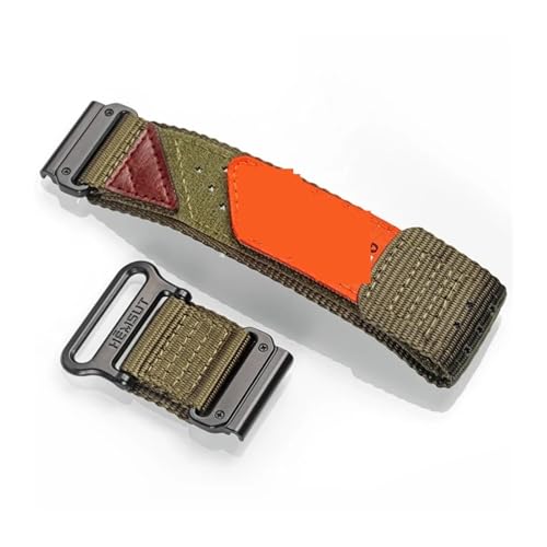 Bracelet montre nylon tressé vert pour éviter les irritations de peau