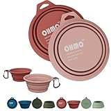 OHMO Collapsible Dog Bowl(2 Pack, 12oz/400ml) Premium Silicone Pet Water Bowls for Cats & Dogs, Portable Dog Travel Bowls Foldable for Outdoor Camping Hiking