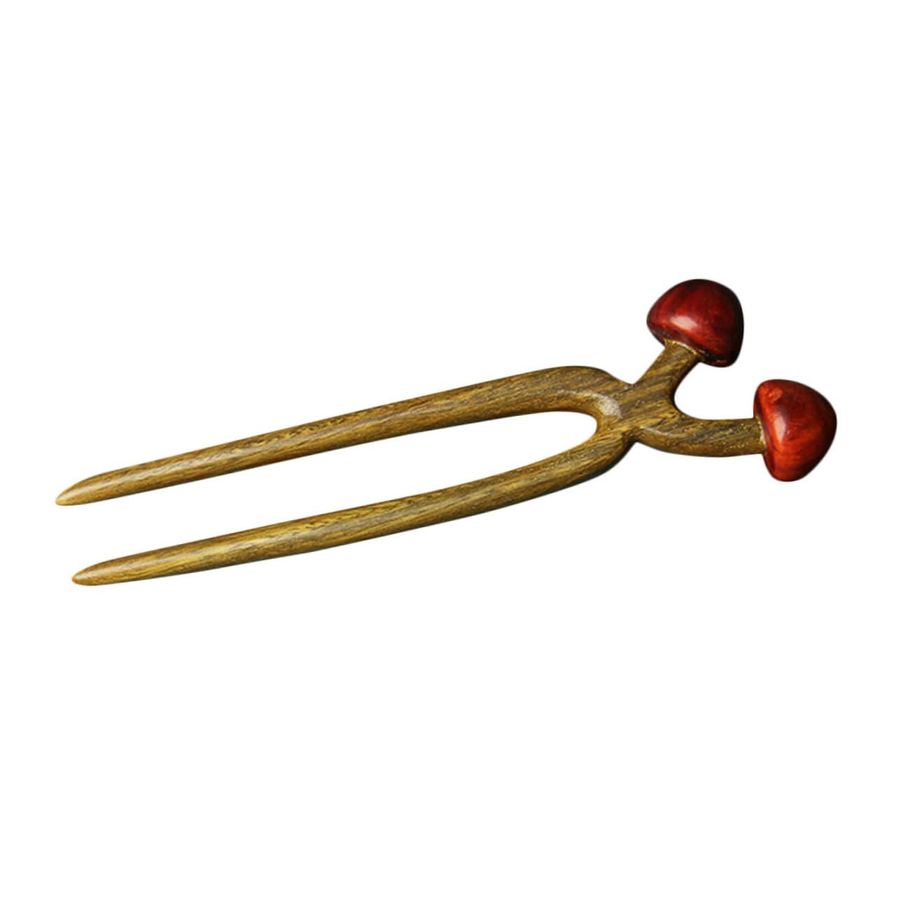 Mikinona U-shape Wooden Hairpin for Women Vintage Hair Fork Hair Accessories Bun Stick for Women