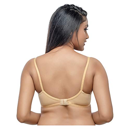 Image of Daisy DEE Women's Cotton Seamless Non-Padded Full Coverage Wire Free Low Neck Bra - Prima