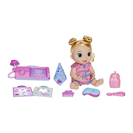 Baby Alive Lulu Achoo Doll, 12-Inch Interactive Doctor Play Toy with Lights, Sounds, Movements and Tools, Kids Ages 3 and Up, Blonde Hair