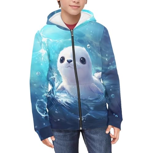 Cozeyat Kids Long Sleeves Hooded Hoodies with Pockets,Softy Sweatshirts Coat Casual Jaccket,Size S-XL3