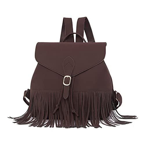 Sac à dos de voyage marron de grande capacité pour femmes et étudiantes