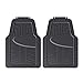 Amazon Basics Lot de 2 tapis de sol en caoutchouc pour voitures, SUV et camionnettes Toutes saisons Noir