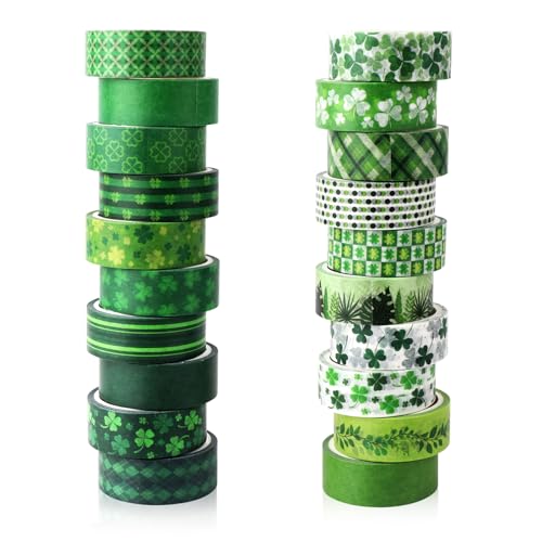 Waenerec Green Decorative Tape Set 20 Rolls St...