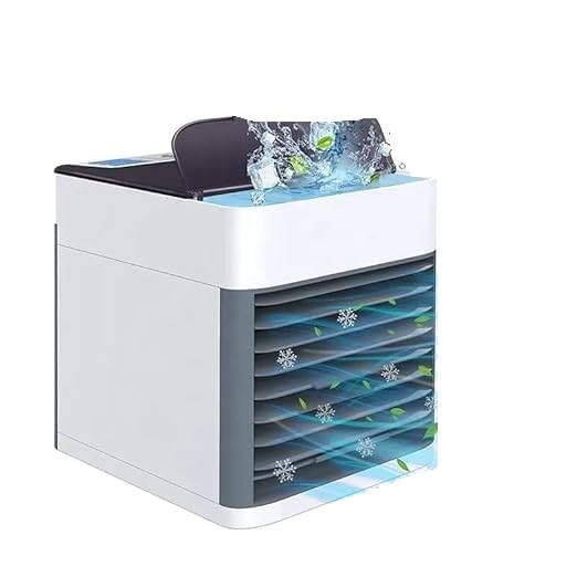 Image of Portable Air Cooler - 3-in-1 Evaporative Mini Air Conditioner with 3 Speeds, USB Powered Personal Space Cooler, LED Night Light for Bedroom, Office, Kitchen & Camping