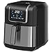 HOMCOM Freidora sin Aceite 6,5L 1700W Freidora de Aire Caliente con 8 Programas Pantalla LED Táctil Temperatura Ajustable Temporizador y Cesta Antiadherente 36,5x29x33,8 cm Negro