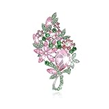 Flower Brooch Rhinestone Brooch Pins for Women Aka Sorority Gifts for Women Aka Paraphernalia Pin Spring Flower Jewelry Lapel Pin Dress Suit Accessories Boutonniere Ideas Gift