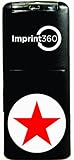 Imprint 360 AS-IMP2019 Round Teacher Stamp - Solid STAR, Red Ink, Durable, Light Weight Self-Inking Stamp, 5/8